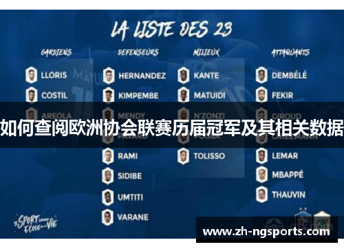 如何查阅欧洲协会联赛历届冠军及其相关数据